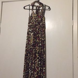 Cheetah print halter dress